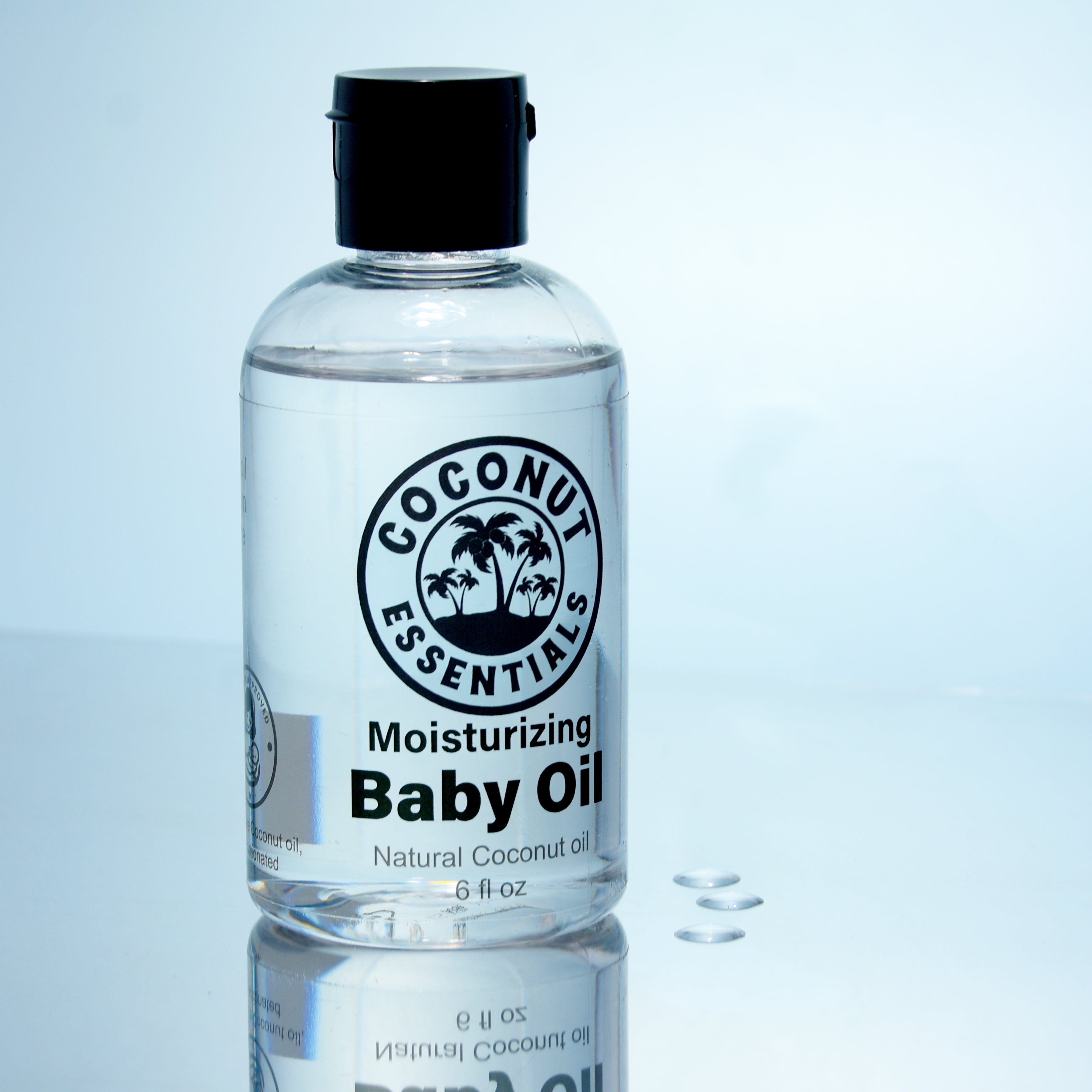 Natural Baby Oil for Infants, Liquid Coconut Oil Moisturizer -  No Mineral Oil, Baby Massage Oil with MCT | Sensitive Skin, Eczema & Dry Skin Relief | Fragrance Free - Coconut Essentials (6 oz)