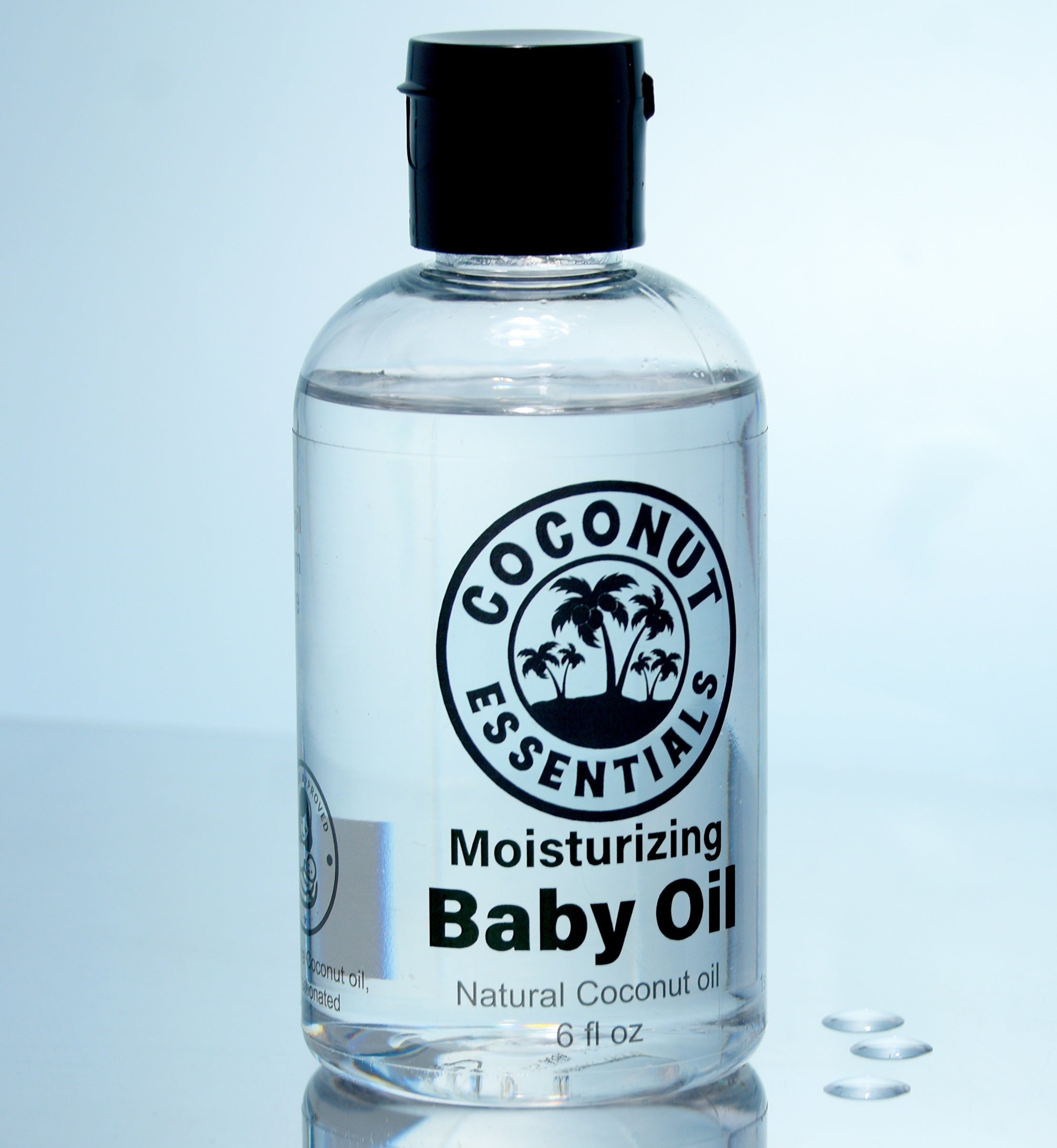 Natural Baby Oil for Infants, Liquid Coconut Oil Moisturizer -  No Mineral Oil, Baby Massage Oil with MCT | Sensitive Skin, Eczema & Dry Skin Relief | Fragrance Free - Coconut Essentials (6 oz)