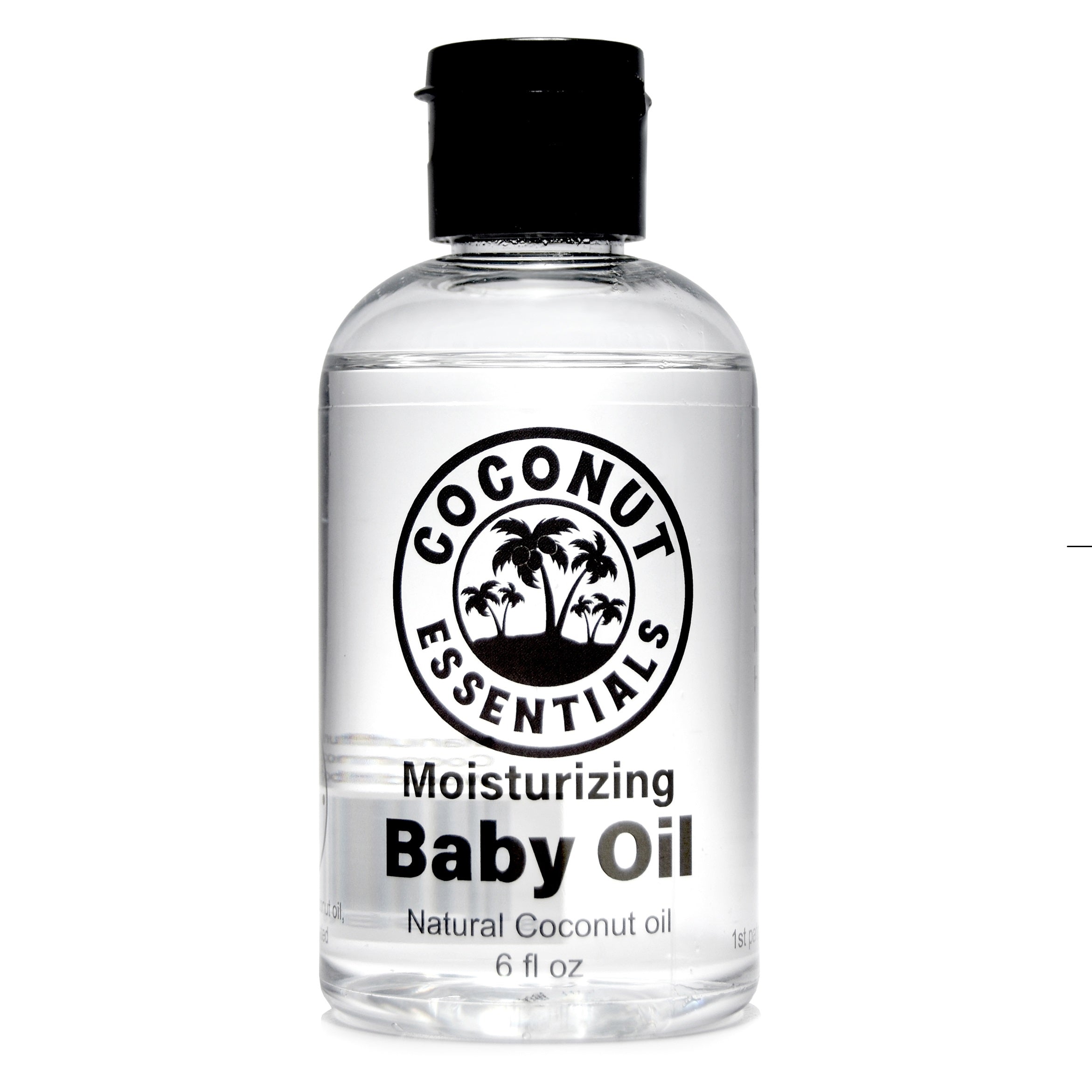 Natural Baby Oil for Infants, Liquid Coconut Oil Moisturizer -  No Mineral Oil, Baby Massage Oil with MCT | Sensitive Skin, Eczema & Dry Skin Relief | Fragrance Free - Coconut Essentials (6 oz)