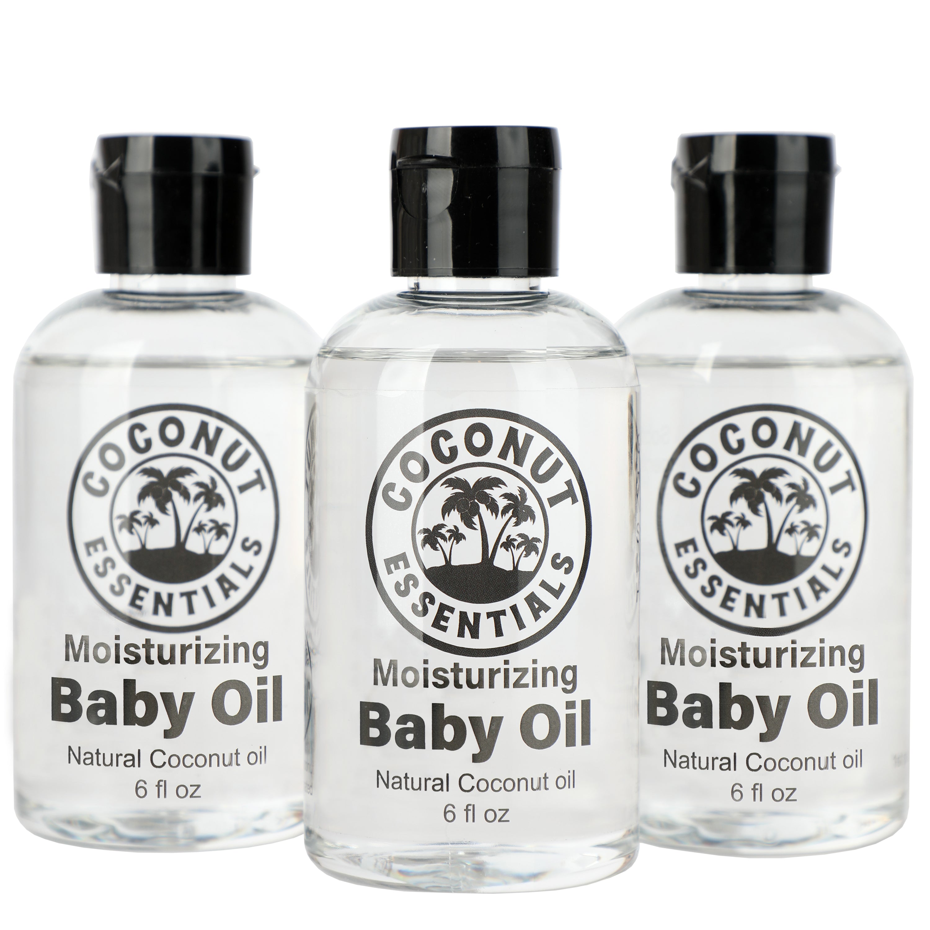 Natural Baby Oil for Infants, Liquid Coconut Oil Moisturizer -  No Mineral Oil, Baby Massage Oil with MCT | Sensitive Skin, Eczema & Dry Skin Relief | Fragrance Free - Coconut Essentials (6 oz)